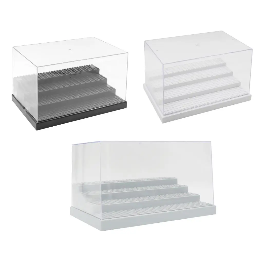 

Large 4 Step Acrylic Anti-Dust Display Case Fit Action Figure Building Blocks