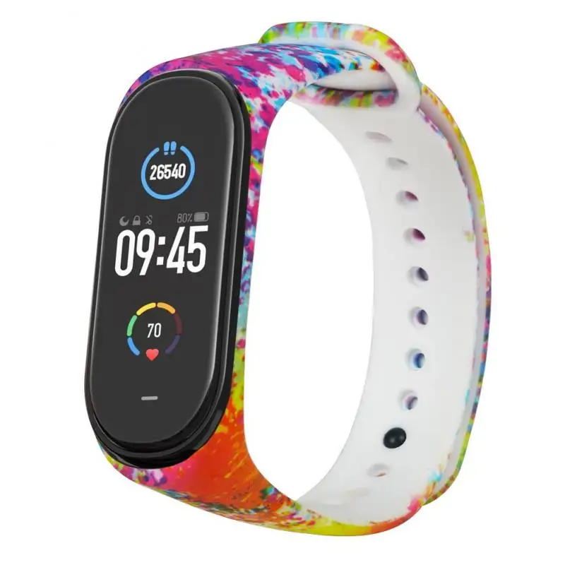 Ремешок силиконовый для Xiaomi MiBand 5 сменный Браслет из ТПУ с разнообразным