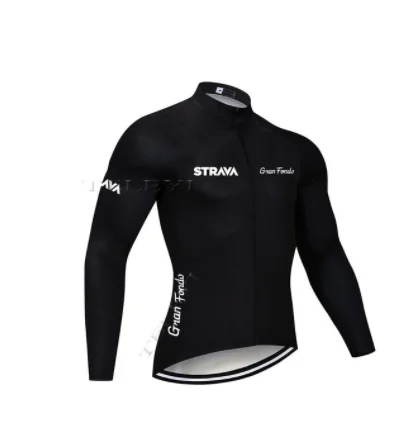 Long sleeve STRAVA road bike team 9D cojin de equitacion traje de primavera y otono camisa de manga larga jersey - Цвет: Long sleeve
