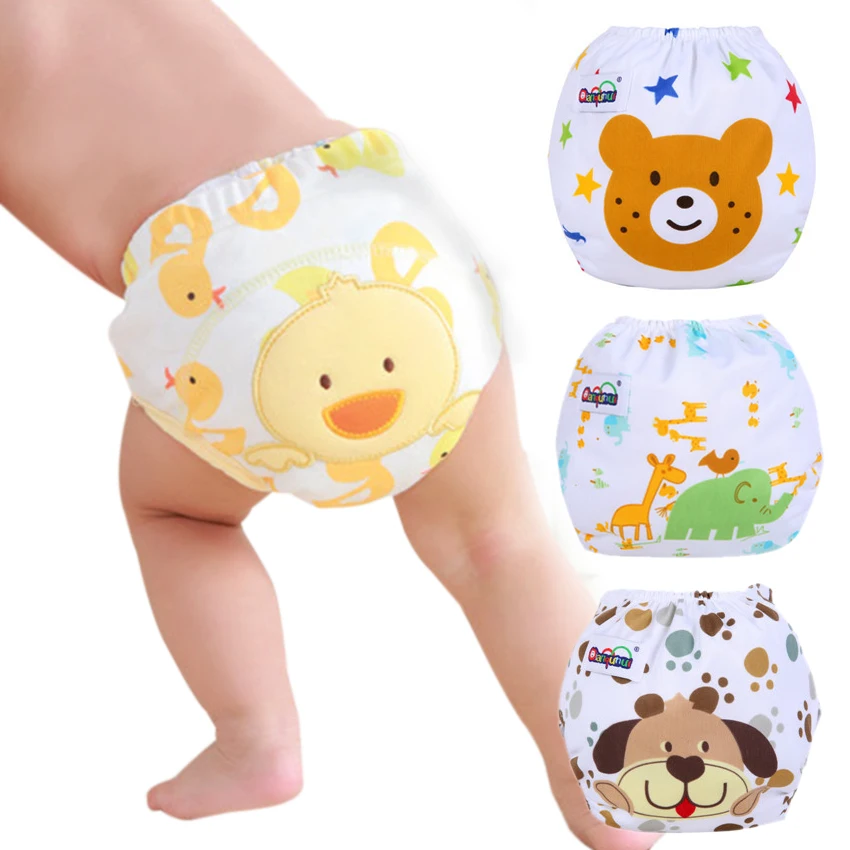 

3PCS Baby Reusable Diaper pants Cloth diapers for children Training Pants Adjustable Size Washable Breathable ecological Diaper