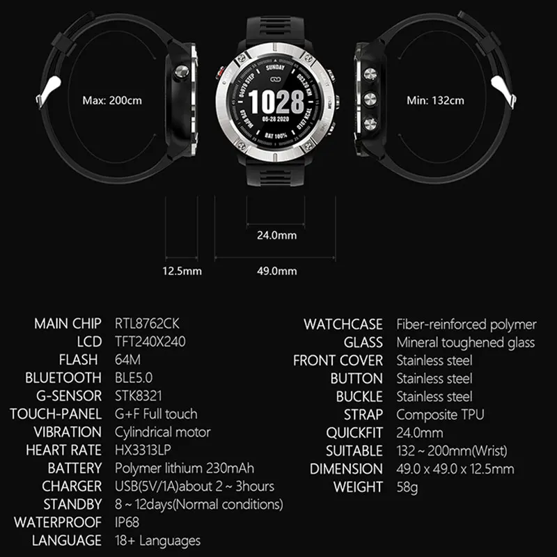 m juniu smart watch men sport fitness tracker blood pressure sbracelet mc01 ip68 waterproof women’s smartwatch for xiaomi huawei free global s
