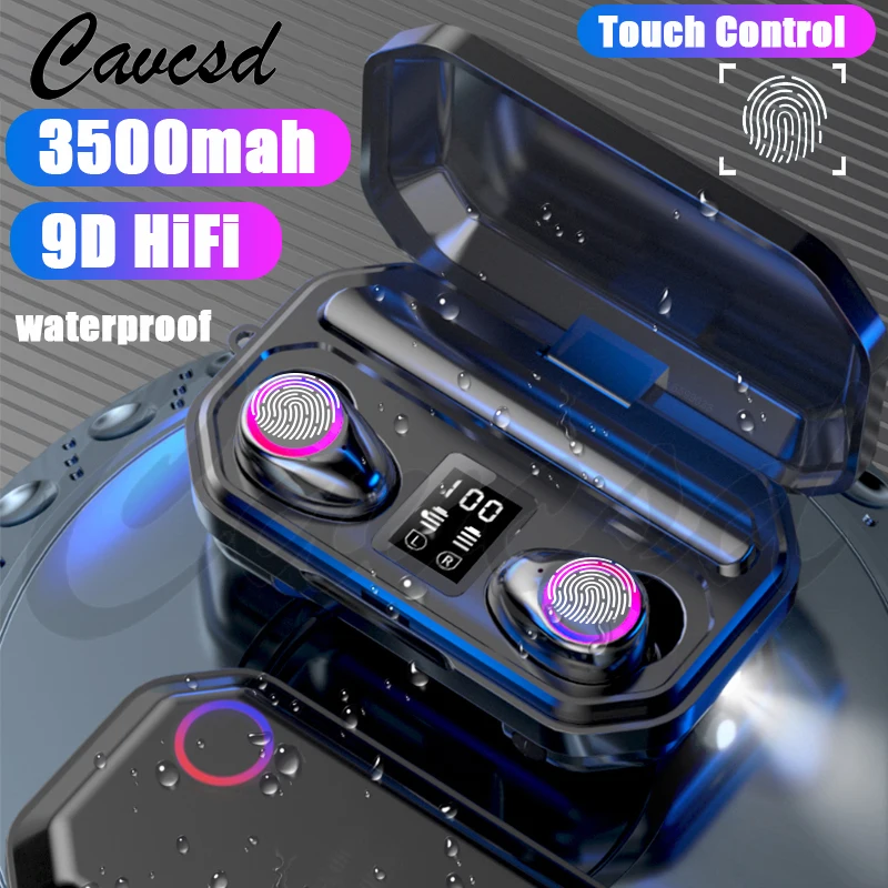 M12 наушники вкладыши TWS Bluetooth HD стерео Hi Fi Беспроводной отпечатков пальцев