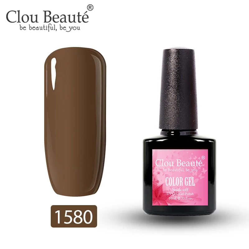 Clou Beaute 179 цветов Гель-лак для ногтей 10 мл УФ маникюр Дизайн полуперманентные Лаки дизайн ногтей гель Украшение Лак - Цвет: 1580