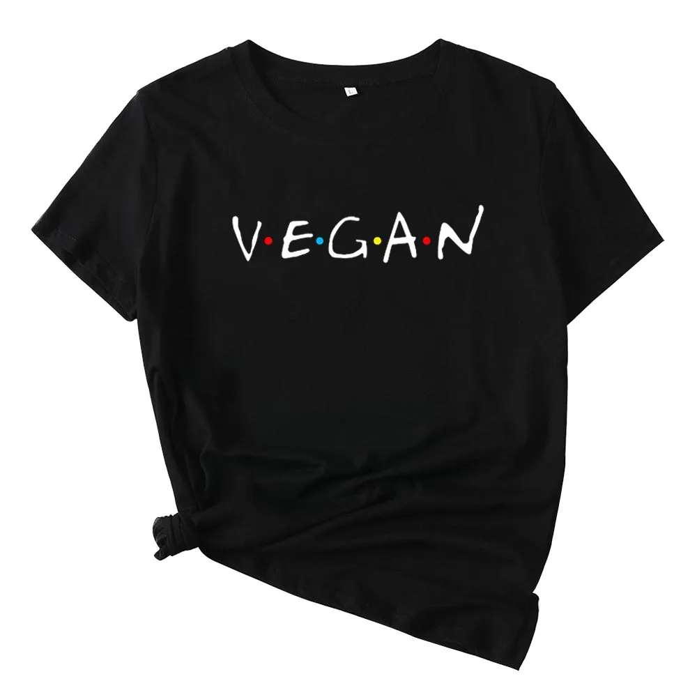 

Vegan Tshirt Woman Short Sleeve Funny T Shirt Women Top O-neck Loose Camisetas Mujer White Casual Tee Shirt Femme T-shirts