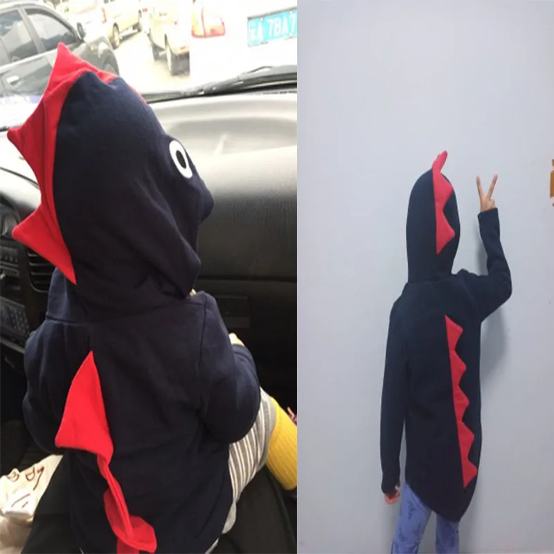 2021 на весну осень и зиму Детский свитер с динозавром HoodiesBoy детская флисовая