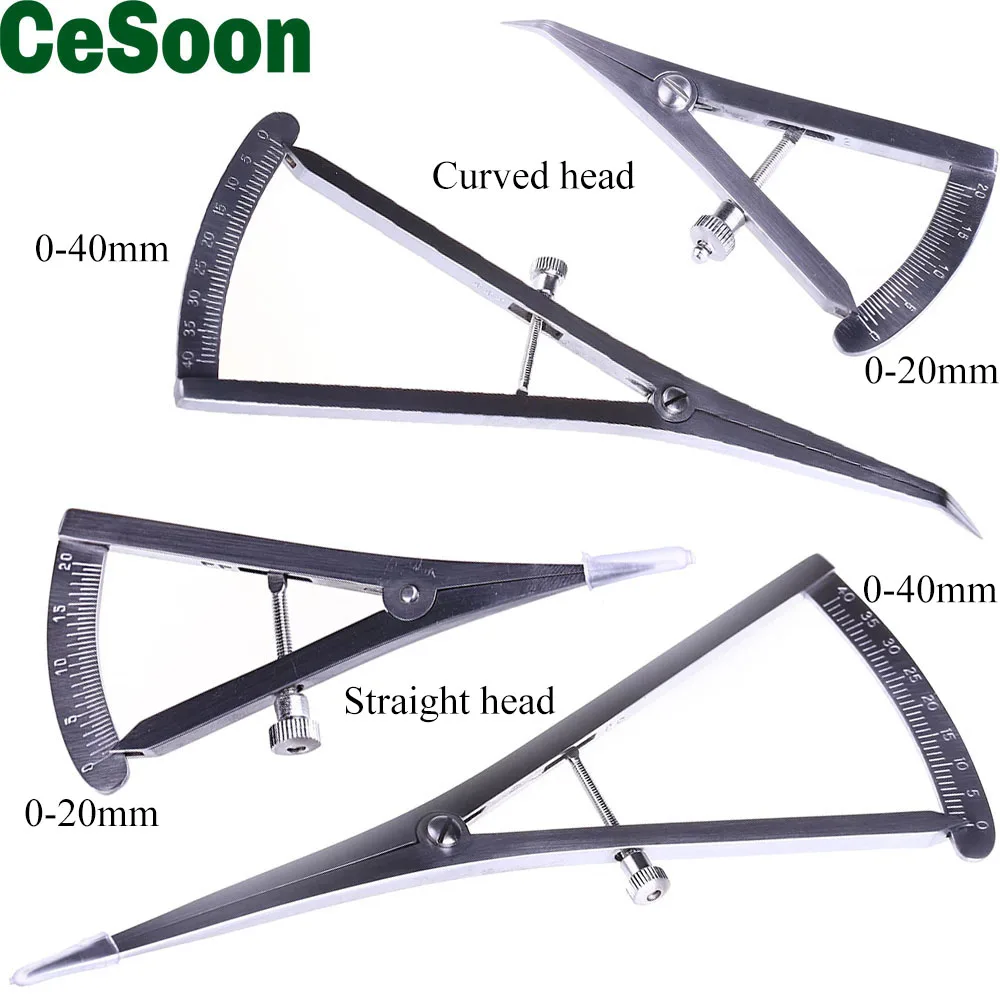 

Dental Implant Measure Gauge Curved Straight Head Measuring Guide Caliper Stainless Steel Screw Lock Ruler Scale Lab Instruments