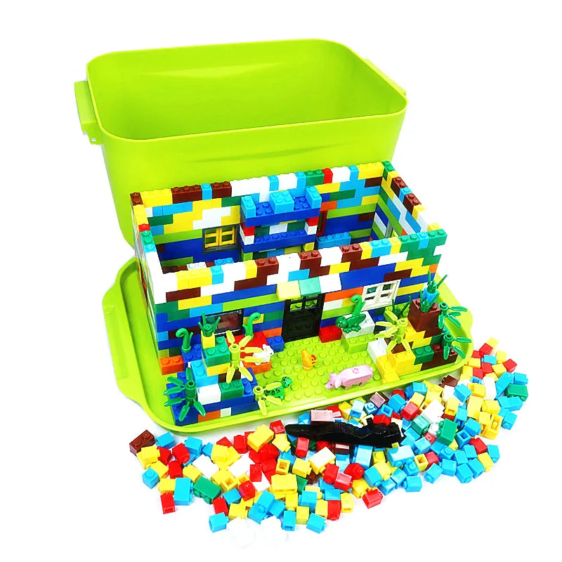 

500PCS Building Blocks Storage Box Compatible Classic Bricks Organizer Constructor Kids Build Toys Gift for Children Girls Boys