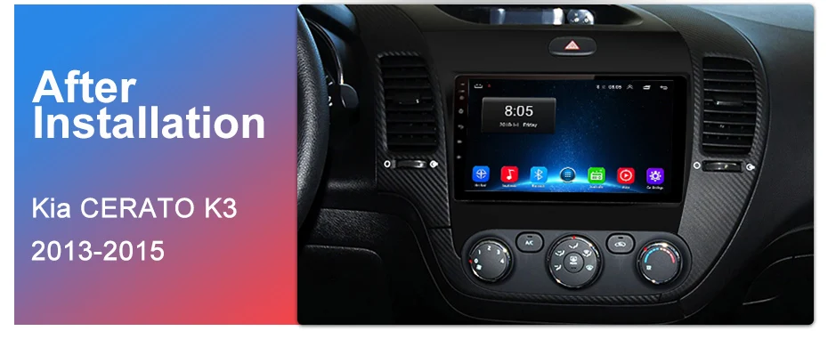 Junsun Штатное Головное устройство For KIA Cerato 2 forte GPS навигатор Android 8.1 aвтомагнитола магнитола 2 din автомагнитолы 2DIN Андроид для Киа церато штатная магнитола 2GB+32GB автомобильная мультимедиа