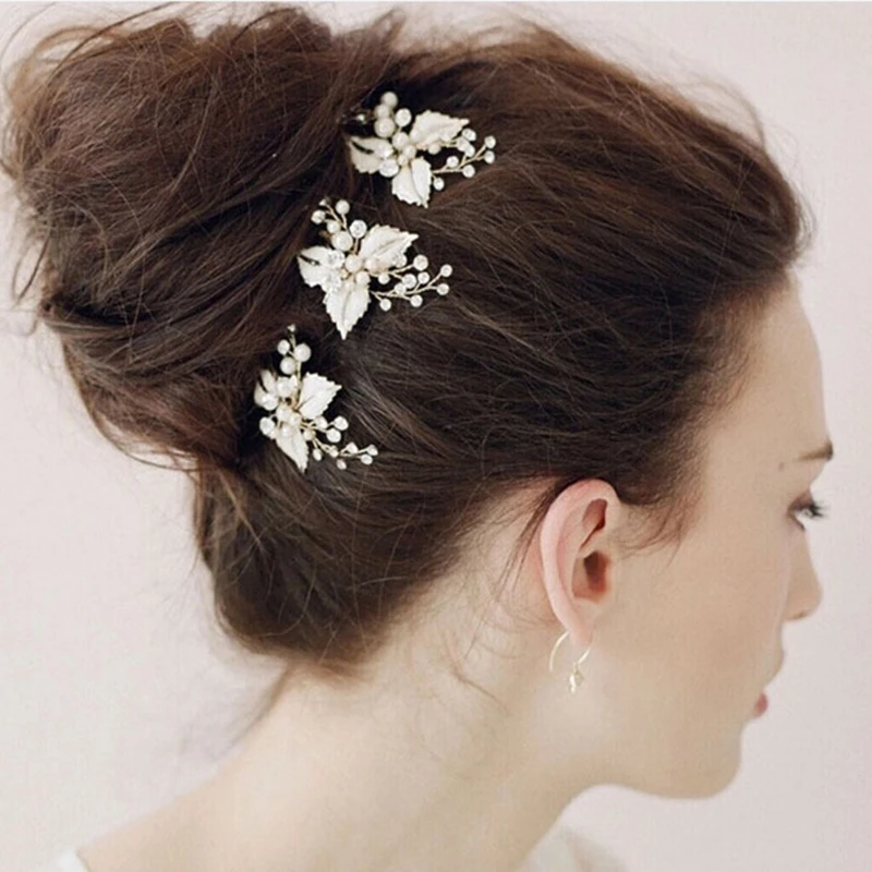 

Bride Hairpins Wedding Clip Rhinestone Alloy Hair Accessories Jewelry Bridal Pin