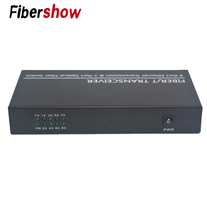 Коммутатор Ethernet гигабит 10/100/1000M 8 RJ45 1 sfp порт волоконно-оптический