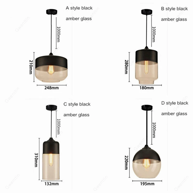 Стеклянный подвесной светильник винтажные кухонные подвесные лампы для