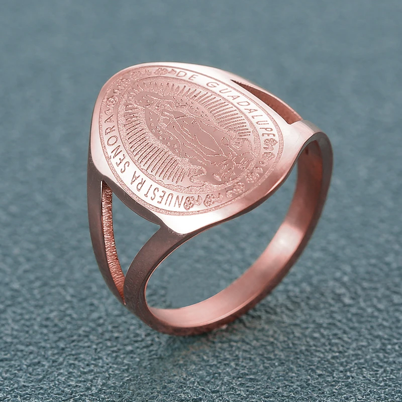 Кольца для женщин винтажные Девы Марии кольцо из нержавеющей стали 316L