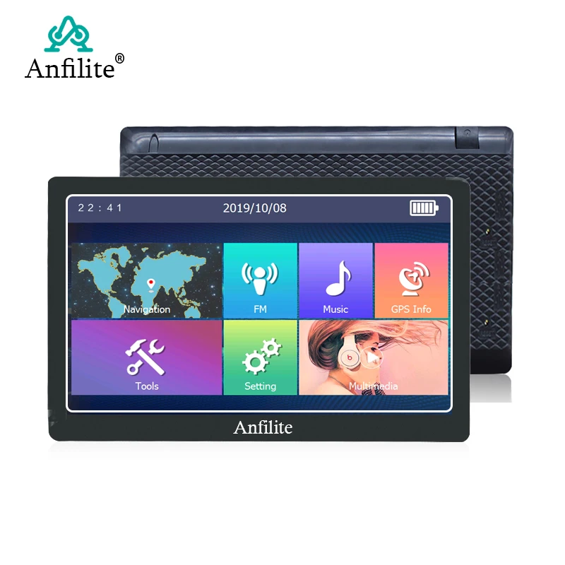 Автомобильный GPS навигатор Anfilite 7 дюймов HD FM Bluetooth MP3 Navitel 2019 новейшая Карта Европы