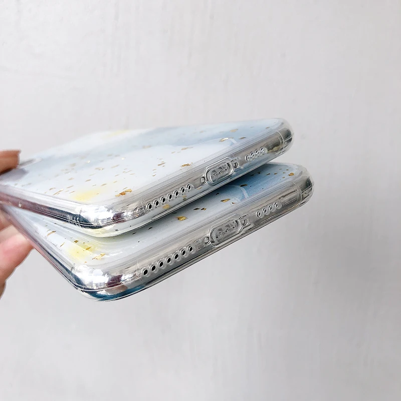 Bling Цветы с блестками мягкие чехлы для huawei P20 P30Lite Mate20 30 Pro Золотая фольга Крышка для смартфона Honor 8X9X9 10 20 Nova 3 3i 4 5