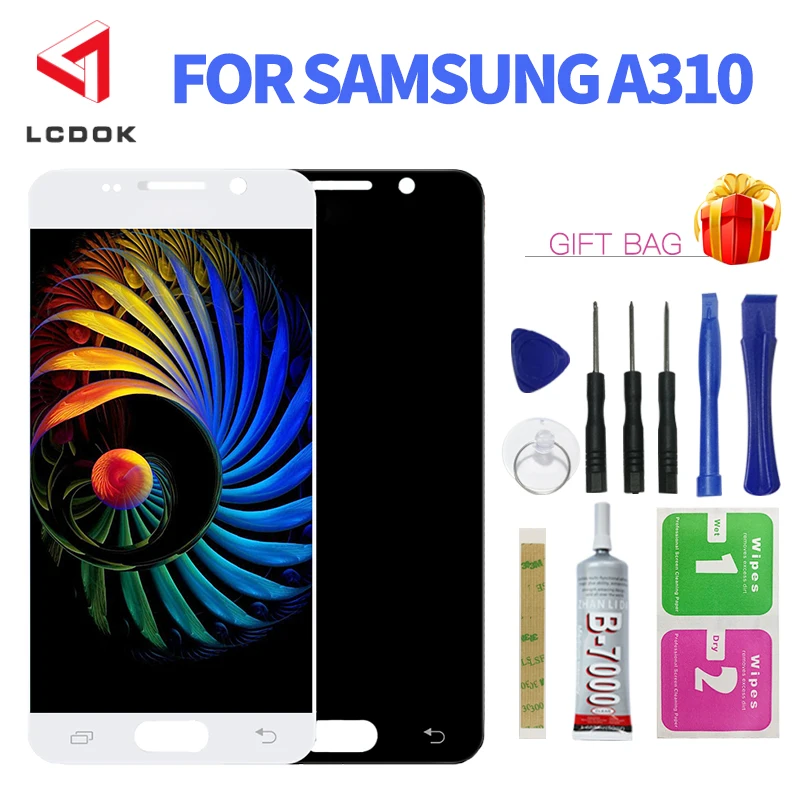 Яркость Регулируемый ЖК дисплей для samsung Galaxy A3 2016 A310 A310F A310H кодирующий