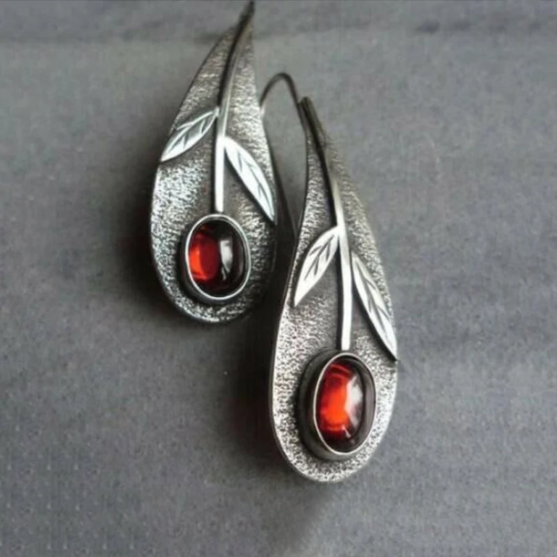 SHUANGR Boho Этнические каучук зеленого цвета Камень Висячие серьги для женщин Индийский Племенной Винтаж Серьги pendientes mujer moda