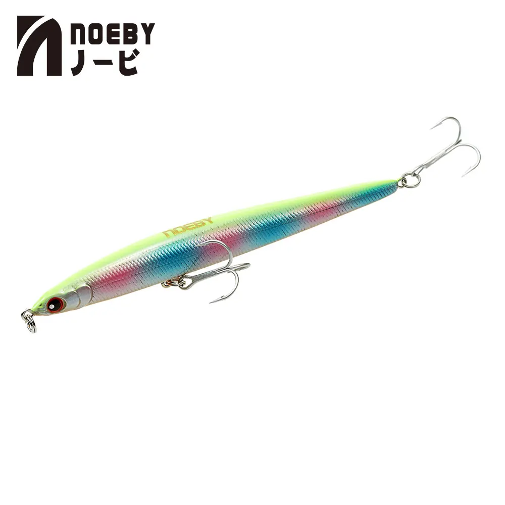 NOEBY NBL9126 карандаш Тонущая приманка stickbait Блюз код тонкий C длинный литье Рыбная приманка вобблер 125 мм/21,5 г Япония крючки - Цвет: NF009