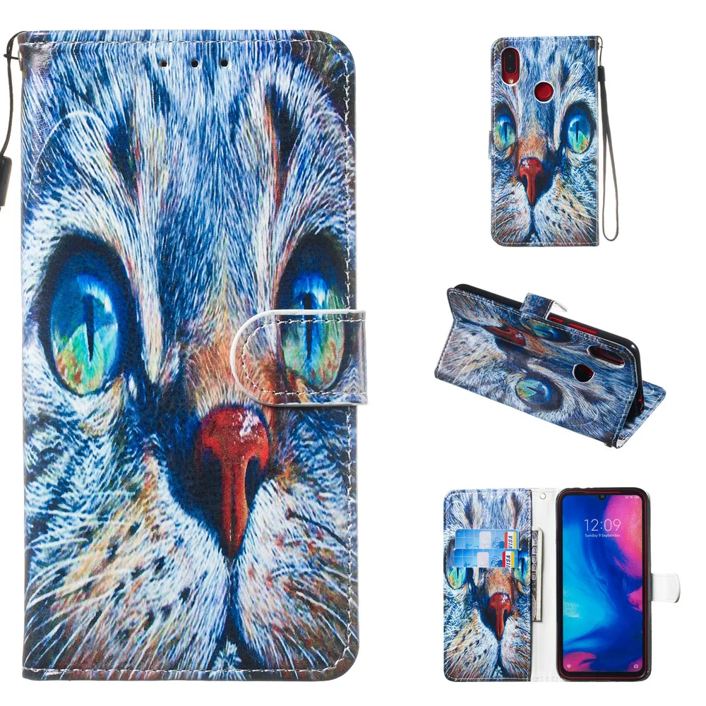 Роскошный чехол-книжка с мраморным рисунком для Xiaomi mi A3 mi 9 Lite 9T Red mi 7A K20 Note 6 Pro 7 откидной кожаный чехол-кошелек