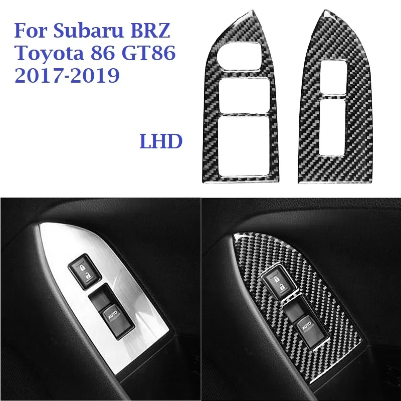 

Fit For Subaru BRZ Toyota 86 GT86 17-19 Carbon Fiber Sticker Mirror Control Button Door Window Lift Switch Panel Cover