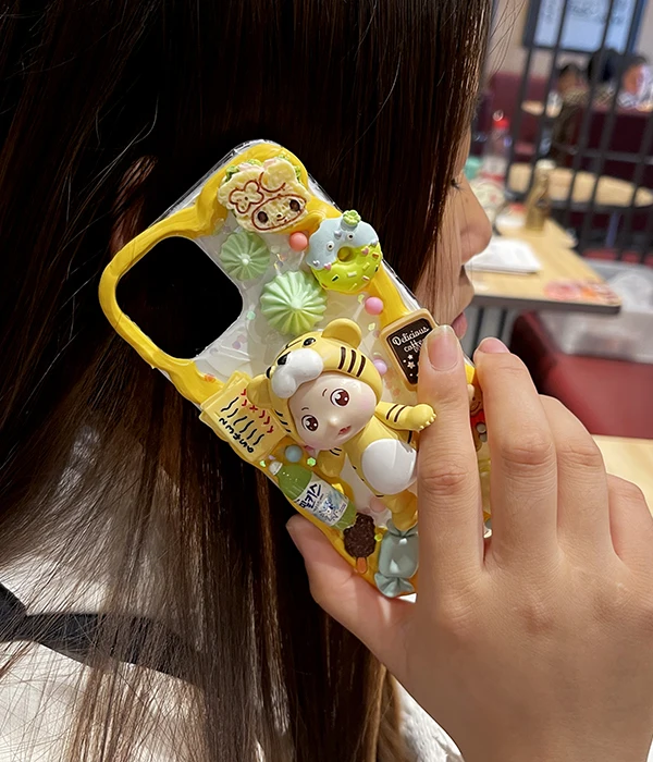 

Cute baby case for IPhone 12/11 pro max phone cover XS XR Max 3D Handmade for 7/8 6s plus creamy shell Child Cow gift 11pro boy