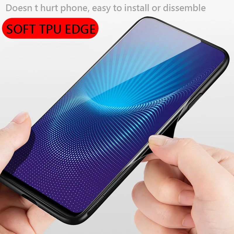 Чехол из закаленного стекла для VIVO NEX S/A Z5X Z3 Z3i Z1 V15 Pro V17 Neo мягкий чехол ТПУ с краями