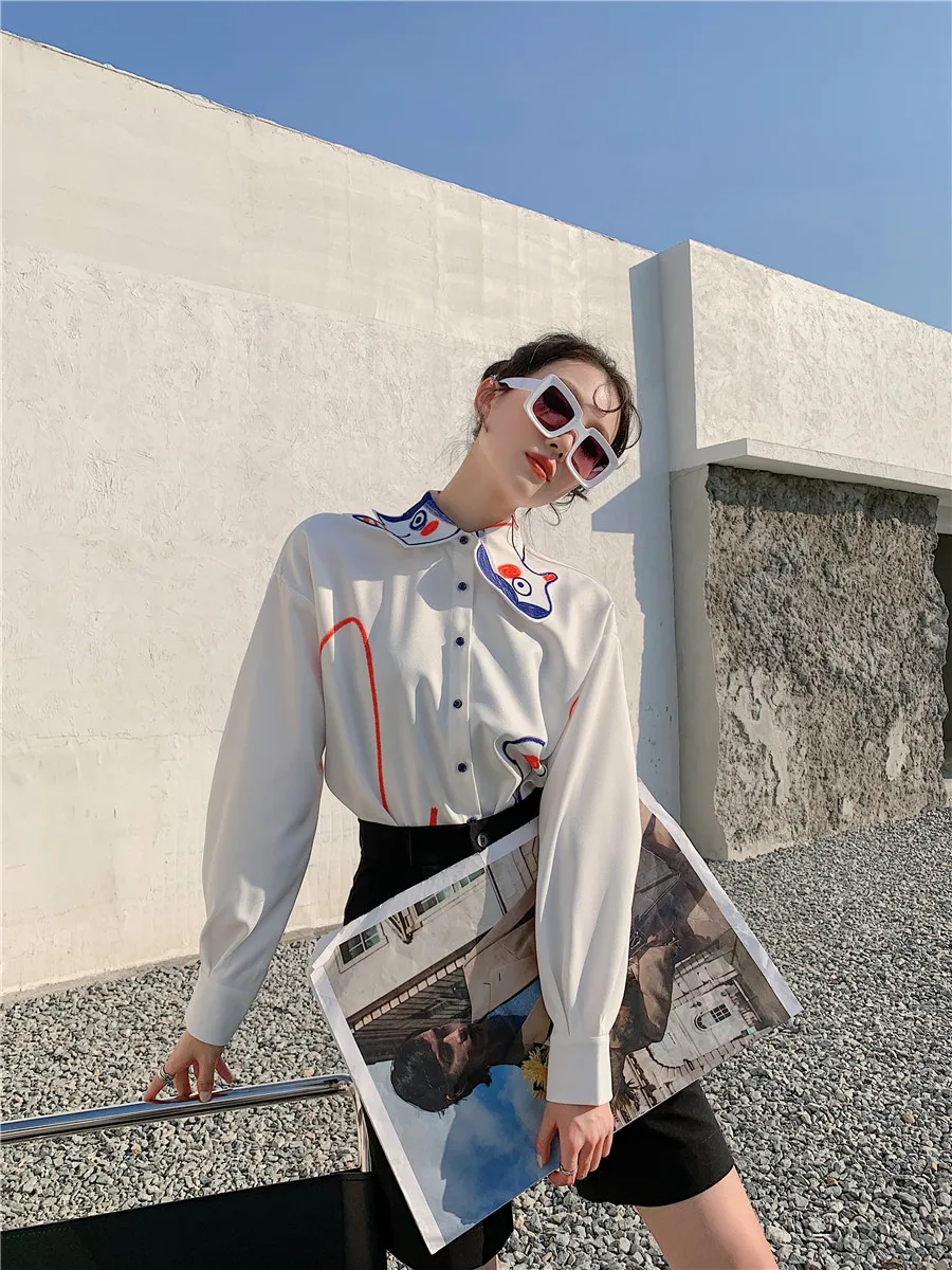 

Nbpm 2021 New Spring Summer Blouses Woman Business Party Non-Mainstream Design Casual Long Blouse Sweet Chic Gentle