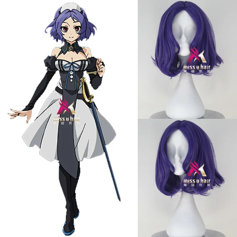 

anime new Seraph of The End Ferid Chess Belle short purpel Heat Resistant Cosplay Costume Wig party Refractory Fiber hair