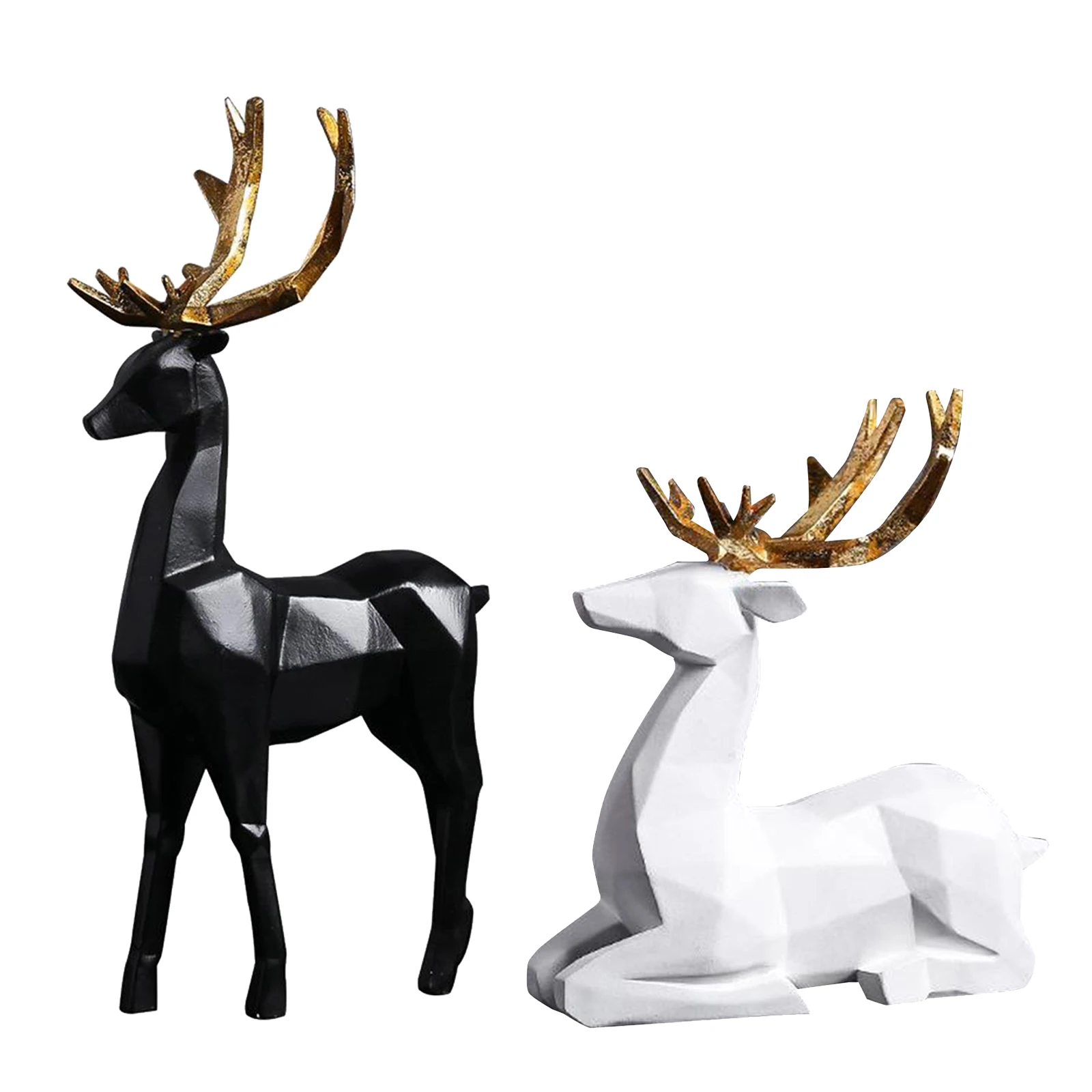 

Resin Elk Sculpture for Room Decoration Handcrafted Art Sculpture for Living
