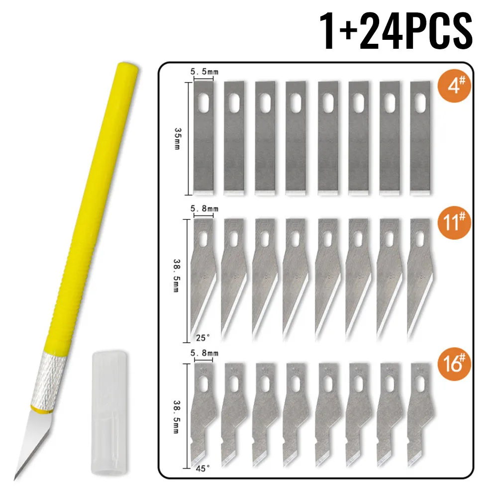 

25Pcs Metal Carving Chisels Tool Pen Sculpture Cutting Cutter Repair Graver Engraving Tool Carving Knives Handmade Knives Tool
