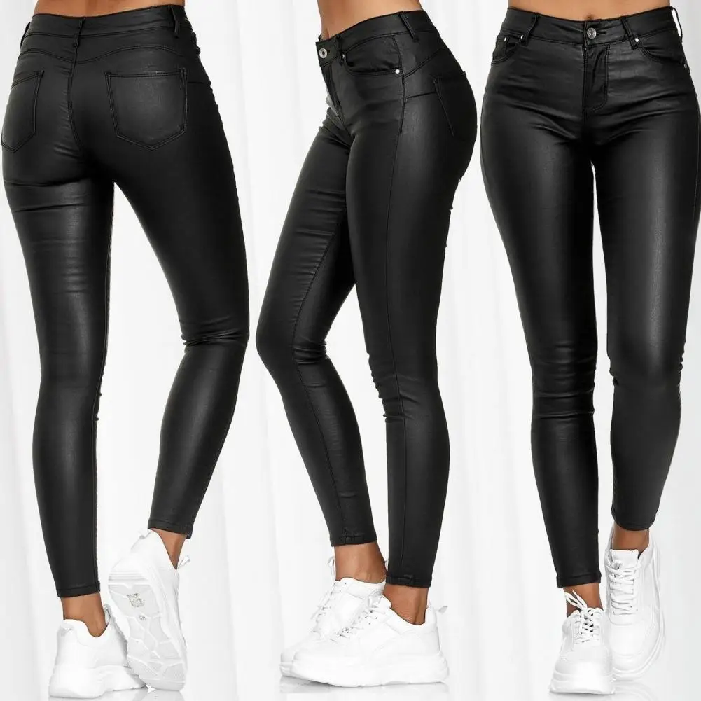 

Sexy Lady Trousers Stretch All Match Slim Solid Color Women Pants Trousers Small Feet Pants