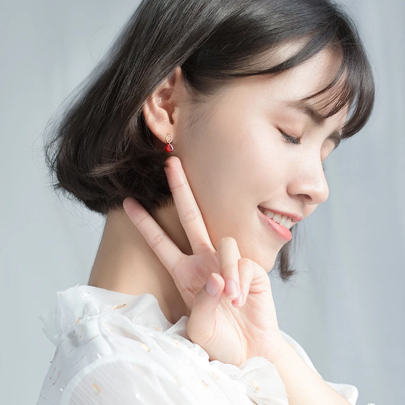 Colusiwei круглые и сердце крошечные Висячие серьги для женщин девушка в Корейском