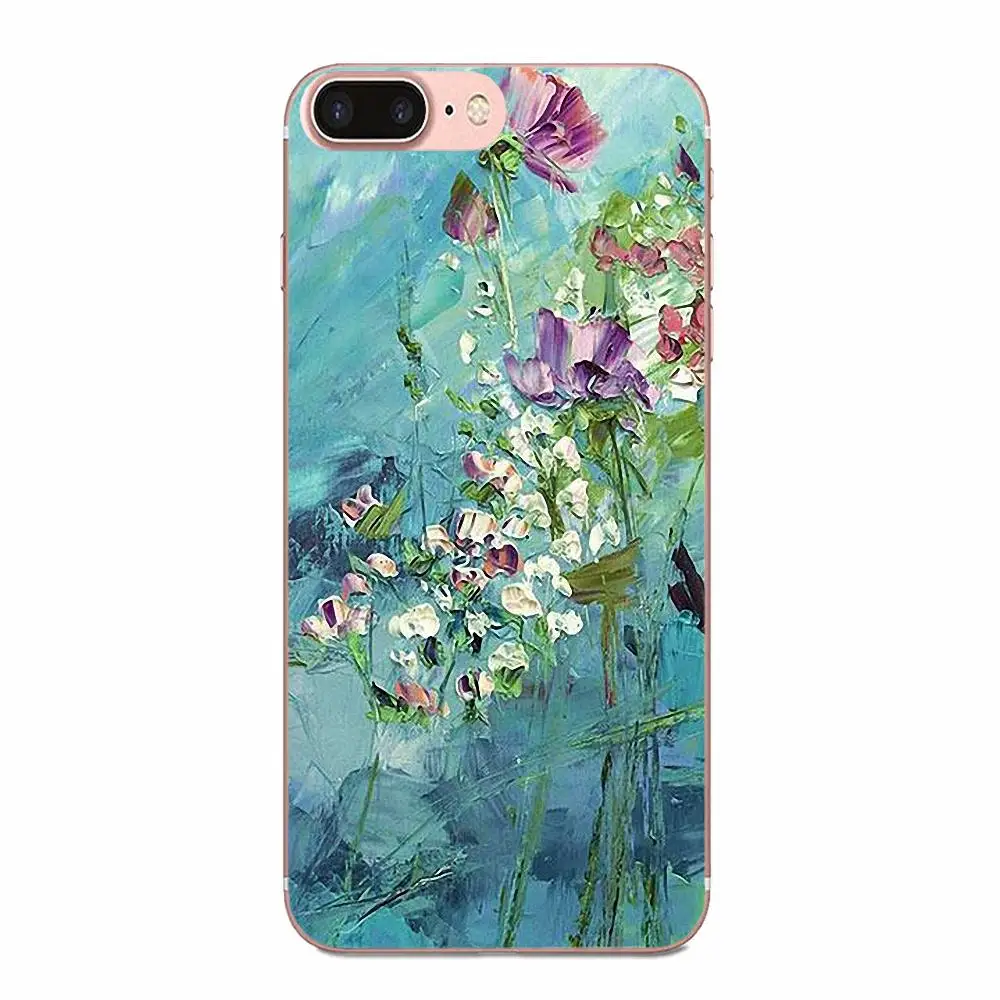 Для LG G2 G3 G4 G5 G6 G7 K4 K7 K8 K10 K12 K40 мини стилус ThinQ мягкие чехлы Capa Рисование цветов масляными красками - Цвет: as picture