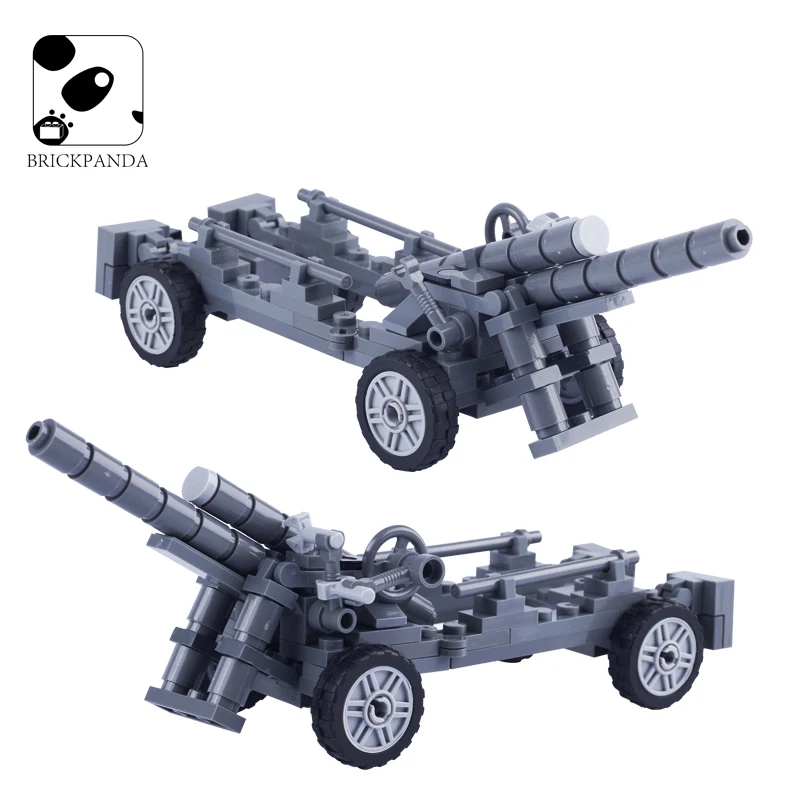 

BRICKPANDA, военная немецкая пушка, строительные блоки WW2, артиллерия, оружие, фигурки, оружие, армия, аксессуары, модель кирпич детская игрушка