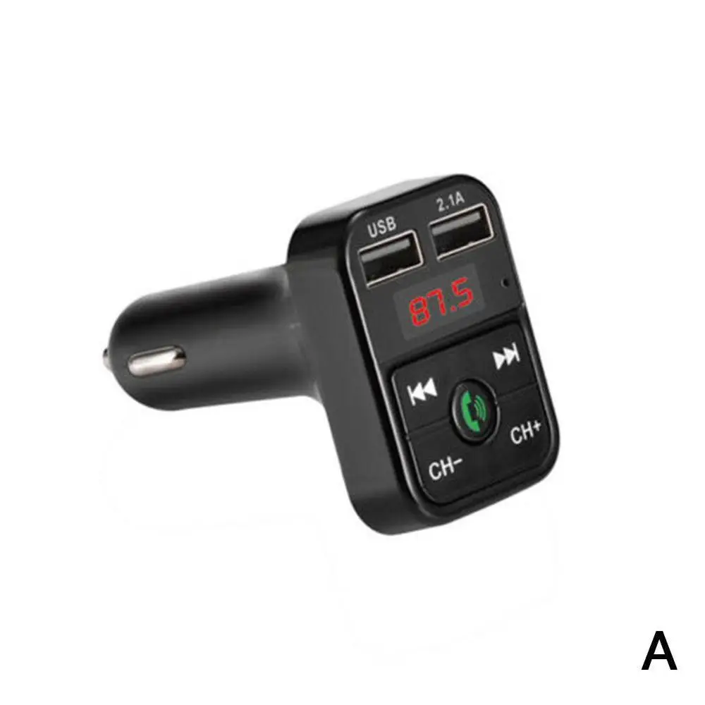 Автомобильный комплект громкой связи беспроводной Bluetooth fm-передатчик ЖК MP3-плеер USB зарядное устройство 2.1A автомобильные аксессуары Handsfree Авто fm-модулятор - Название цвета: Черный