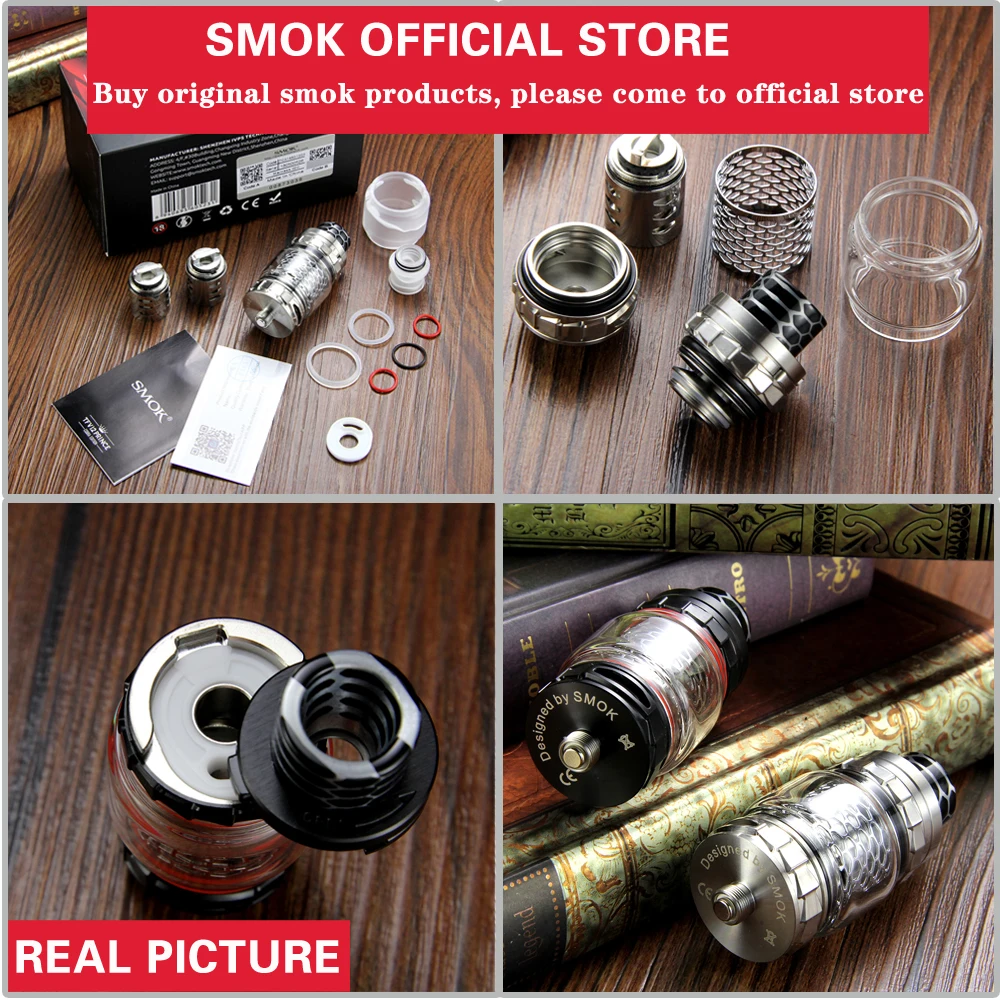 SMOK TFV12 Prince Cobra Edition Tank 7 мл V12 Strip Mesh X2 Clapton катушка Смола капельная наконечник