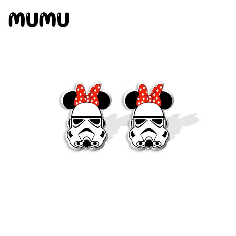 Новинка 2021 серьги-гвоздики в виде Дарта Вейдера Минни Маус Звездные войны