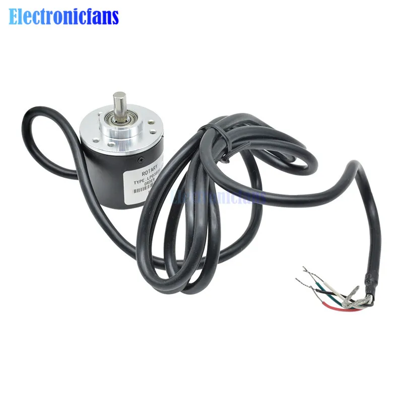 Фотоэлектрический инкрементный Поворотный энкодер 600 P / R 5 24 в AB двухфазный 6 мм