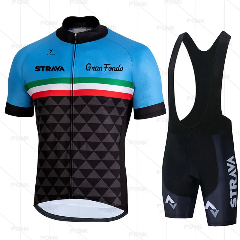 

Новинка 2021, летний комплект трикотажных изделий STRAVA для велоспорта, дышащая командная спортивная трикотажная одежда для велоспорта, Мужска...