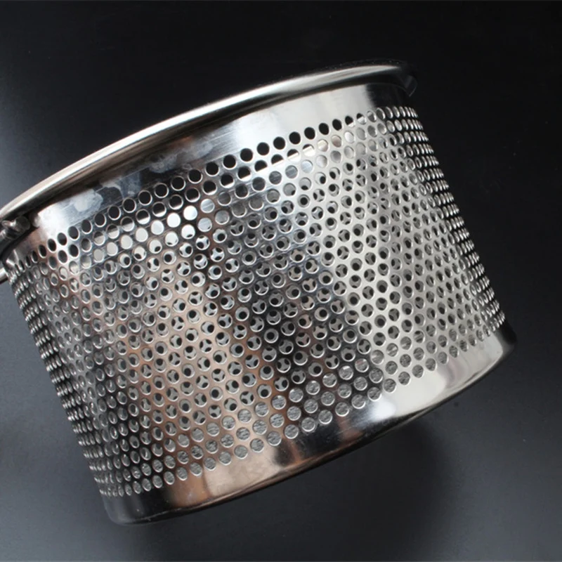 

304 Stainless Steel Hot Frying Fried Basket Frying Pan Filter Food Colander Oil Leak Cocoa Sieve Mesh Noodle Dumplings Strainer