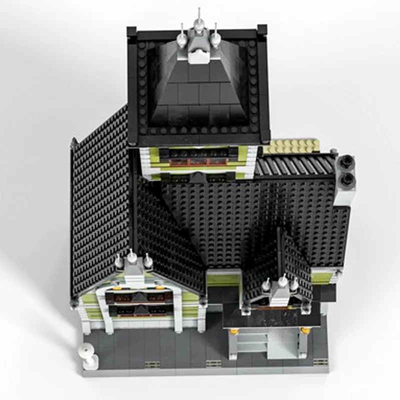 

MOC Street View Architecture Compatible Bricks Modular City Haunted Mansion House Model Building Blocks Kids DIY Toys Xmas Gift