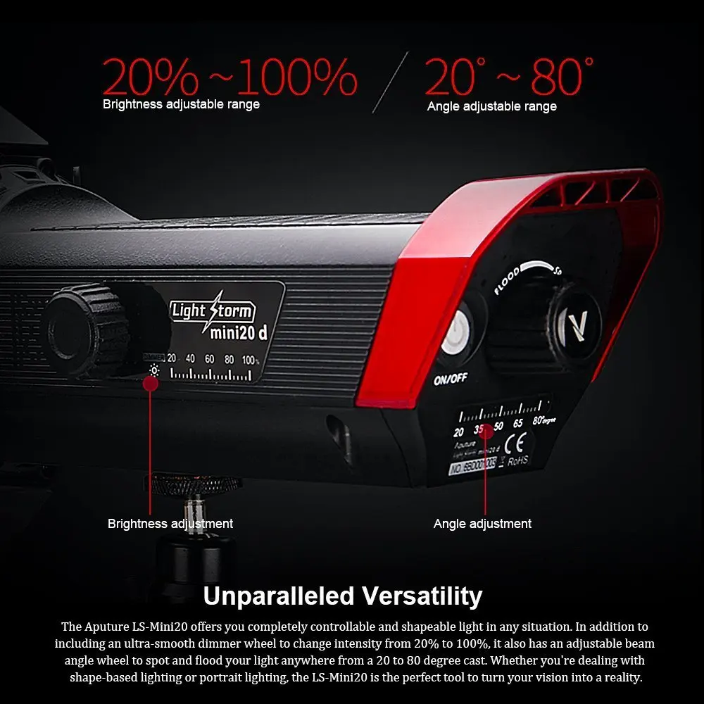 Aputure LS Mini 20 3-Light Kit LED Photography Studio 2 20d 1 20C Stand Panel Softbox Lighting for youtube | Электроника