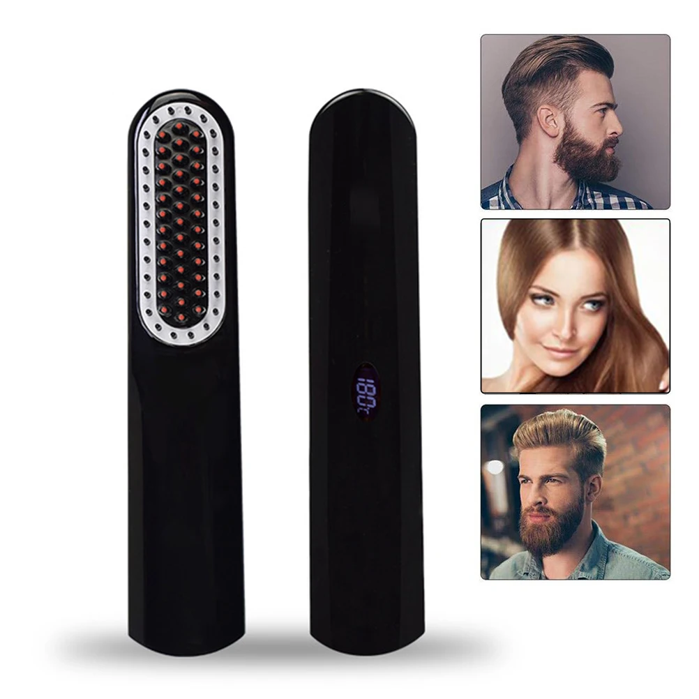Прямая щетка для волос расческа с USB беспроводная портативная электрическая