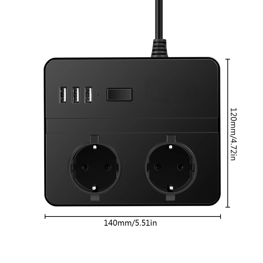 Удлинитель с 2 евророзетками и 3 USB портами 1 8 м|Удлинители электрические| |