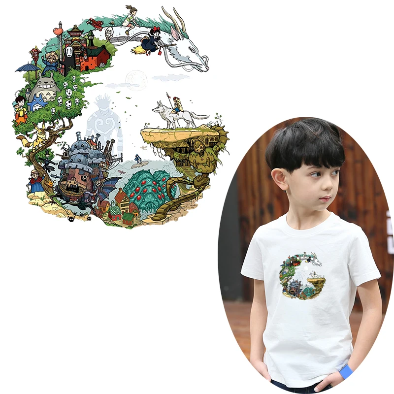 Японские Аниме термонаклейки сделай сам теплопередающие модные нашивки для