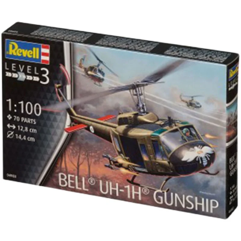 

REVELL Assemble Model Airplane model 1/100 Bell helicopter UH-1H model #04983