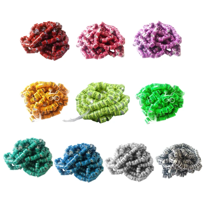 

100Pcs Pigeon Identify Rings Leg Foot Rings Bands Aluminium Ring Training Tool