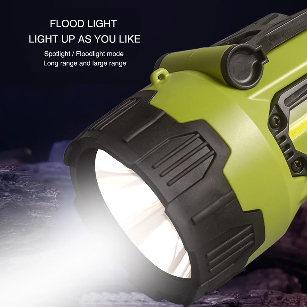 

Rechargeable Spotlight Super Bright LED Flashlight Handheld Long Lasting Large Flashlight Searchlight Camping Hiking CMG