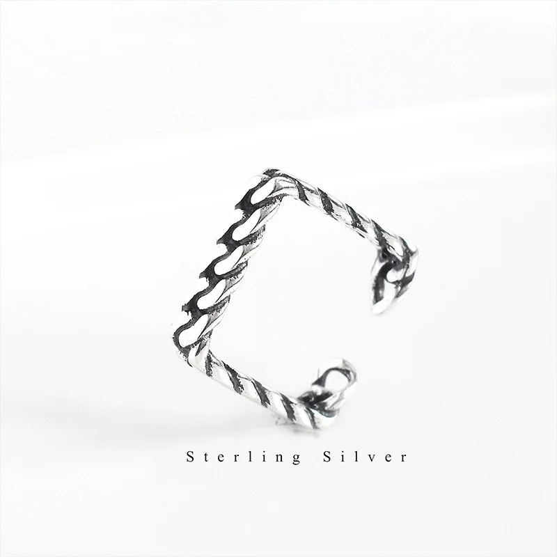 ZOBEI минималистичные Необычные 925 пробы серебряные кольца для пары Forever женские