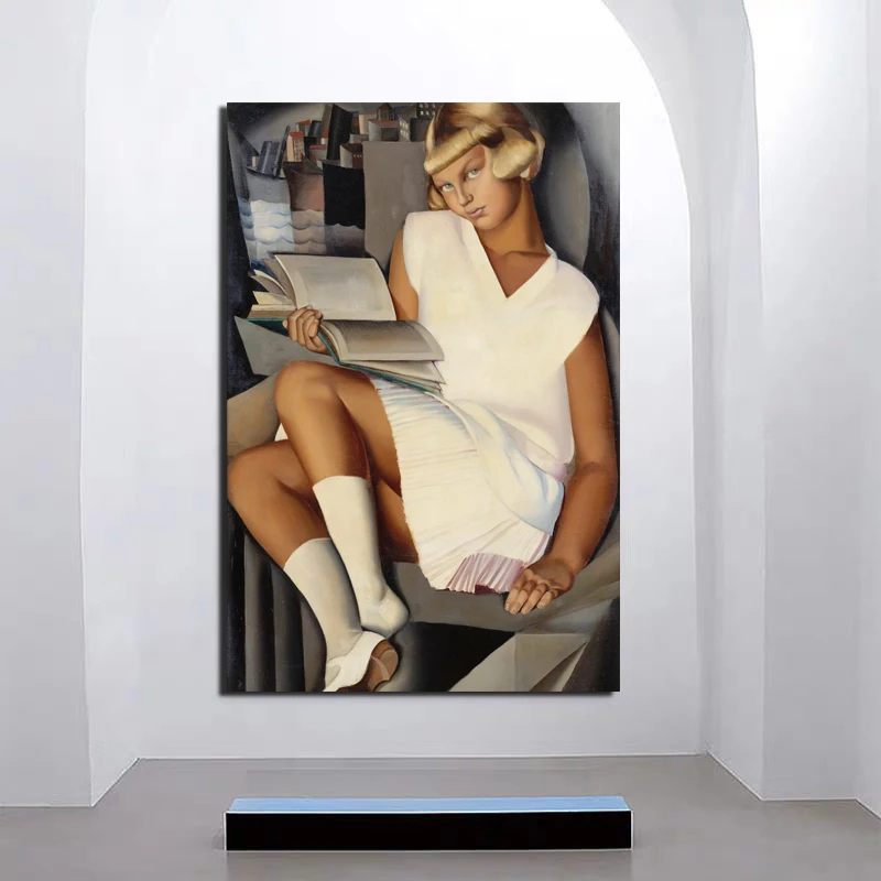 Tamara de Lempicka женщина на белом холсте живопись принты для гостиной украшение дома