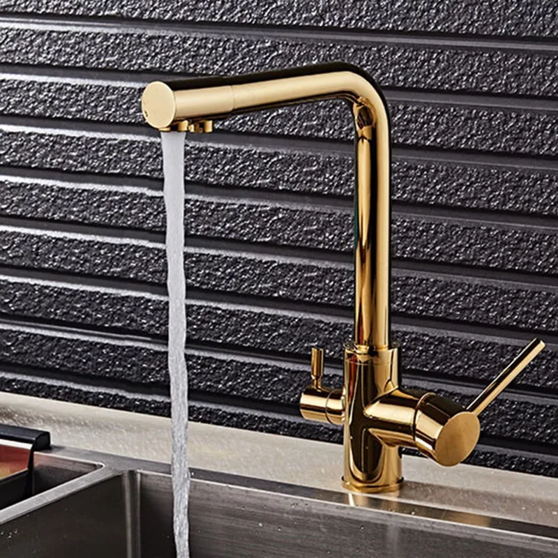 Смеситель для кухни LASO seven вращающийся кран мытья посуды питьевая вода двойная